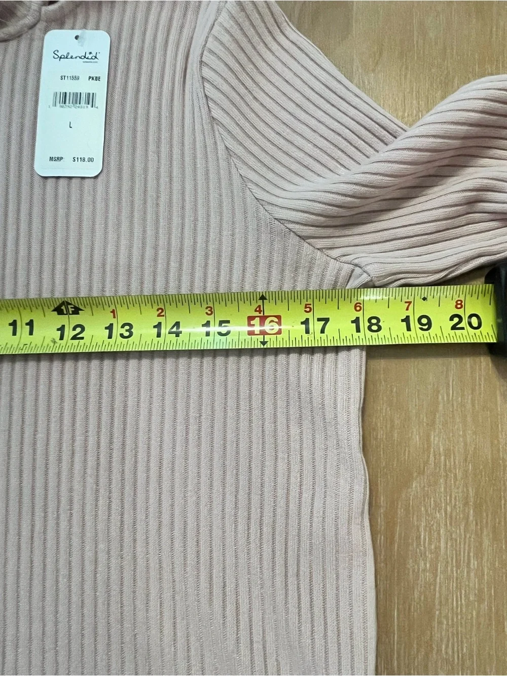 Splendid NWT Pink Ribbed Mock Neck Cutout Top L